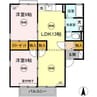 レジデンス一本松　B棟 2LDKの間取り