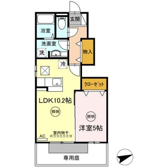 間取図 グリーン　ビット民