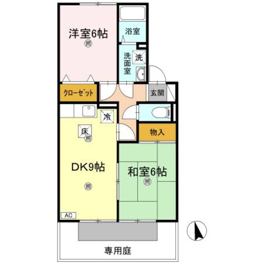 間取図 パストラルみまや　A棟