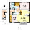 フロレスタ 2LDKの間取り