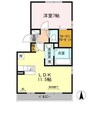サンフラワー今里 1LDKの間取り