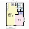 エルディム大西 1LDKの間取り