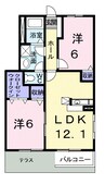 エルピーダＭ　Ａ棟 2LDKの間取り
