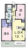 エルピーダＭ　Ａ棟 2LDKの間取り