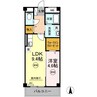 フォレスト林町 1LDKの間取り