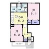 リーヴメゾン北館　Ｃ 2DKの間取り