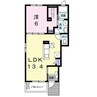 ルーベル太田Ｄ 1LDKの間取り