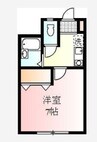 ウッディハウス林 1Kの間取り