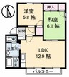 ドムスヒルズ D館 2LDKの間取り