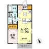 リビングタウン伏石Ⅱ　Ａ棟 1LDKの間取り
