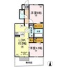 リーブルⅠ A棟 2LDKの間取り