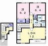 リーヴメゾン北館　Ｄ 2LDKの間取り