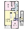グランディール２８　Ｂ 2LDKの間取り