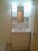 忙しい朝には欠かせない洗面所です アルバＡ