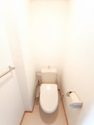 落ち着いた色調のトイレです メゾンジャルダン黒嶋Ａ