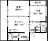 ヴィラナリー長尾　Ⅰ棟 2DKの間取り