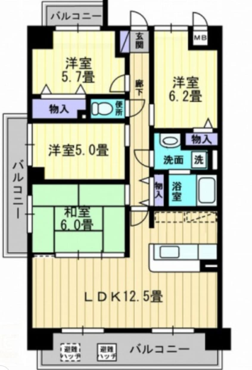 間取図 ルミナスＭＩＺＵＨＯ京町