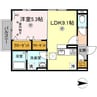 エレガンスコート屋島 1LDKの間取り