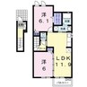 レオルガⅡ 2LDKの間取り