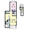 ハピネスＪ 1LDKの間取り