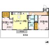 リリックガーデンA棟 2LDKの間取り