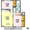 アドミレー樹太 C棟 2LDKの間取り