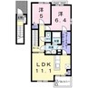 レスポアールＢ 2LDKの間取り