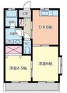 エトワールⅠ 2DKの間取り