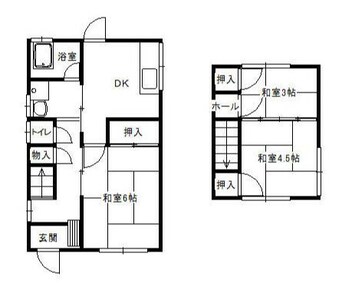 間取図 木太町貸家2