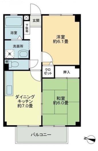 間取図 フォブール綾歌