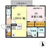 ユニヴェール　A棟 1LDKの間取り