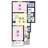グローレＢ 2DKの間取り
