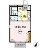 シャトル西春日 B棟 1Kの間取り