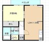 サンライフ吉田 1LDKの間取り