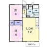 南オレンジタウンⅡ 2LDKの間取り