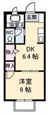 フォブール高崎 1DKの間取り