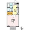 セジュールＭ 1Kの間取り