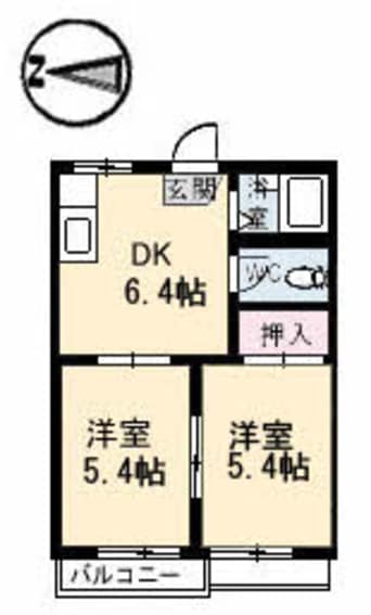間取図 ヘイゼルハイツ　Ｂ棟