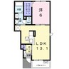 サンライズガーデンＣ 1LDKの間取り