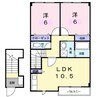 高松琴平電気鉄道<ことでん琴平線>/岡本駅 徒歩27分 2階 築19年 2LDKの間取り