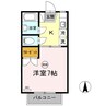 コンフォート屋島 1Kの間取り
