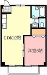 杉山団地ハイツ 1LDKの間取り