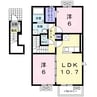 レジナスＭＩＺＵＫＩ 2LDKの間取り