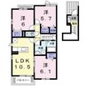 クラール元山Ｇ 3LDKの間取り