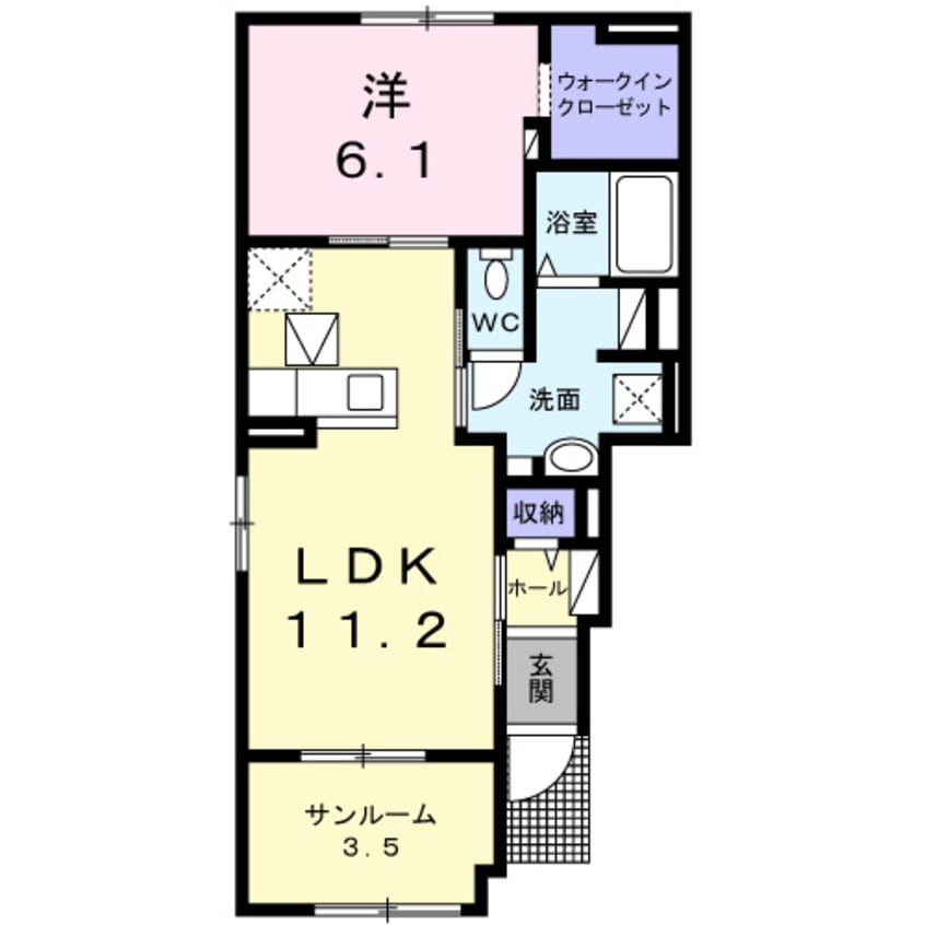間取図 ロッソ・カロータＣ