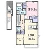 予讃線・内子線/香西駅 徒歩18分 2階 建築中 1LDKの間取り