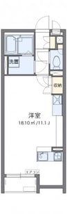 レオネクストミルアージュ 1Rの間取り