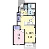 エルデ 1LDKの間取り