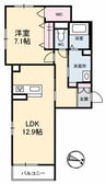 Ｌａｐａｉｘ栗林 1LDKの間取り
