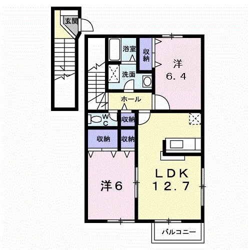間取り図 イースト丸亀　Ｃ